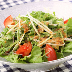 有機野菜を使ったグリーンサラダ　自家製ドレッシング