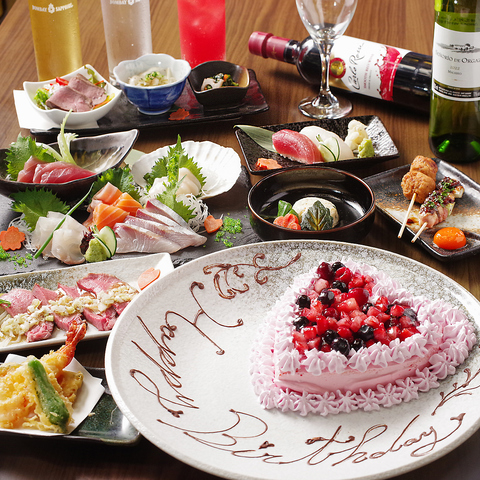 【美味しい寿司、海鮮、お肉料理】の味わえるお店！ドリンクメニューは100種類以上！