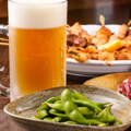 料理メニュー写真&nbsp;なんと!1250円(税込)でお好きなおつまみ2種類と生ビール1杯が楽しめます!