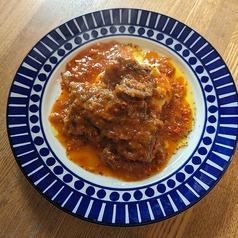 マグロ頬肉のとろとろトマト煮込み