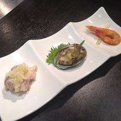 冷菜三種盛（蒸し鶏・クラゲ・叉焼）