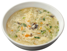 野菜入りお粥/野菜入り玉子スープ