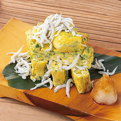 釜揚げしらすとあおさの玉子焼き