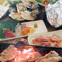 海鮮だけではなく、焼肉も準備♪