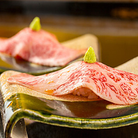 握りのおすすめ！和牛赤身の握り(1貫)