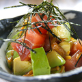 料理メニュー写真&nbsp;マグロとアボカドのなめたけ和え