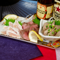 肉刺し盛り合わせや肉料理が自慢のお店です！