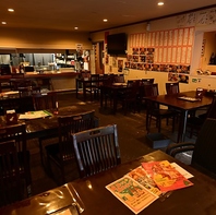 様々な人数に対応可能！使い勝手の良い広いテーブル席