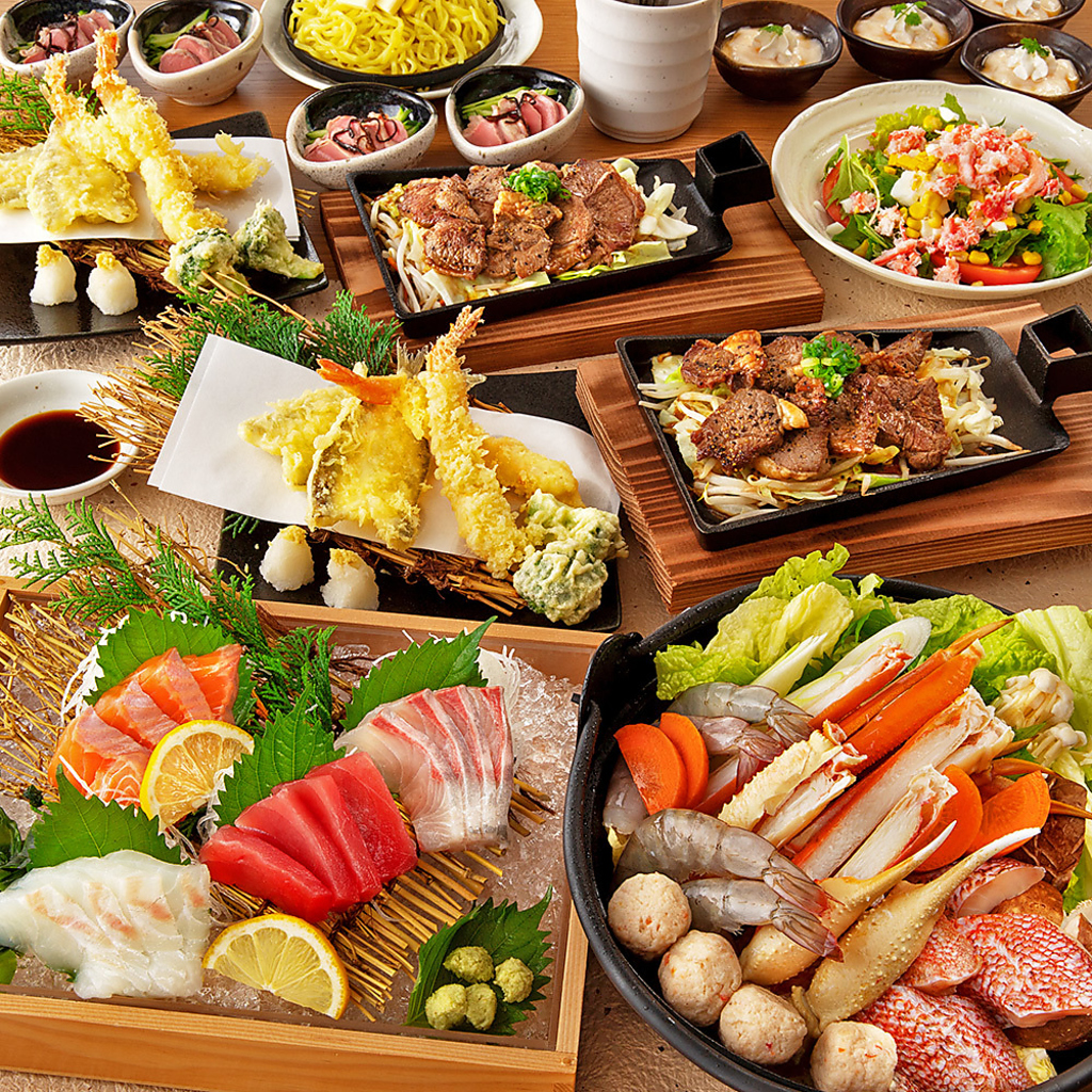 まるごと北海道、北海道の食材がぎっしり♪飲み放題付き宴会コース実施中！！