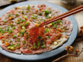 料理メニュー写真&nbsp;【和奏牛ユッケ】サーロインユッケ「だしレモン」/サーロインユッケ「焦がし醤油」　各
