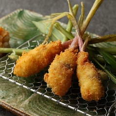 葉生姜巻き鯵フライ