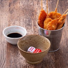 串揚げバケツ盛り　　チンチロ～