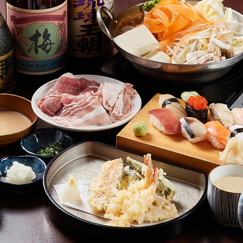 コスパ最高！しゃぶしゃぶ、天ぷら、お寿司、デザートが食べ放題！