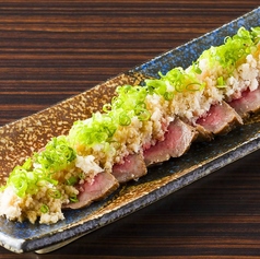 道産牛たたきとたっぷり山わさび
