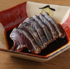 鰹のたたき紅油ソース