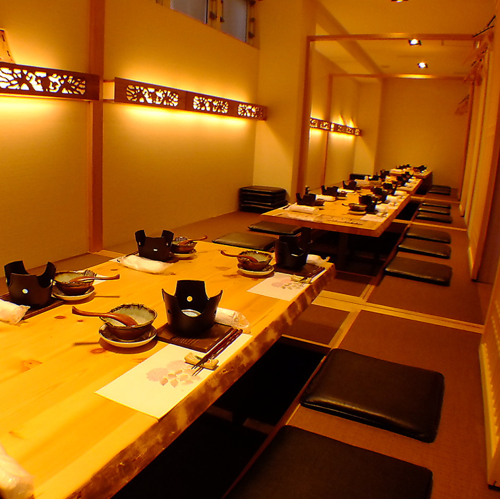 宴会は最大34名様まで可能。会社宴会や歓送迎会、同窓会など幅広いシーンでのご利用にお勧め