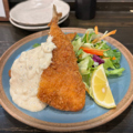 料理メニュー写真 自家製タルタルの大判アジフライ
