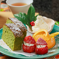 抹茶ケーキセット