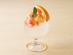 フルーティ酢ゴロゴロ果実ソーダ
