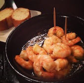 海老のアヒージョ