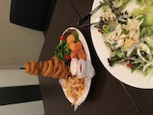 これにオードブルとサラダのセットがつきました。