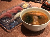 海鮮ラーメンと握り寿司