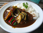 カレーライス！ゴーヤも入ってます