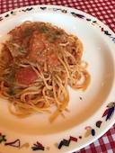 メインの渡り蟹のスパゲティ