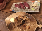 炙りエイヒレと牛寿司